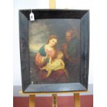 CONTINENTAL SCHOOL (XIX Century)The Holy Family, oil on canvas,44.5 x 35.5cms.