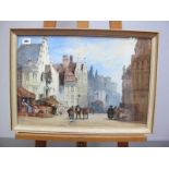 WILLIAM CALLOW (1812-1908)The Market Place, Frankfort (sic), watercolour, signed and dated 1863