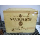 PORT - Warre's 1983 Vintage Port, 12 bottle original wooden case.