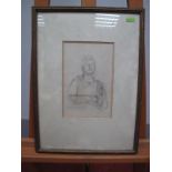 •ROBIN CRAIG GUTHRIE (1902-1971)Portrait of a Woman, seated, half length, graphite, signed lower