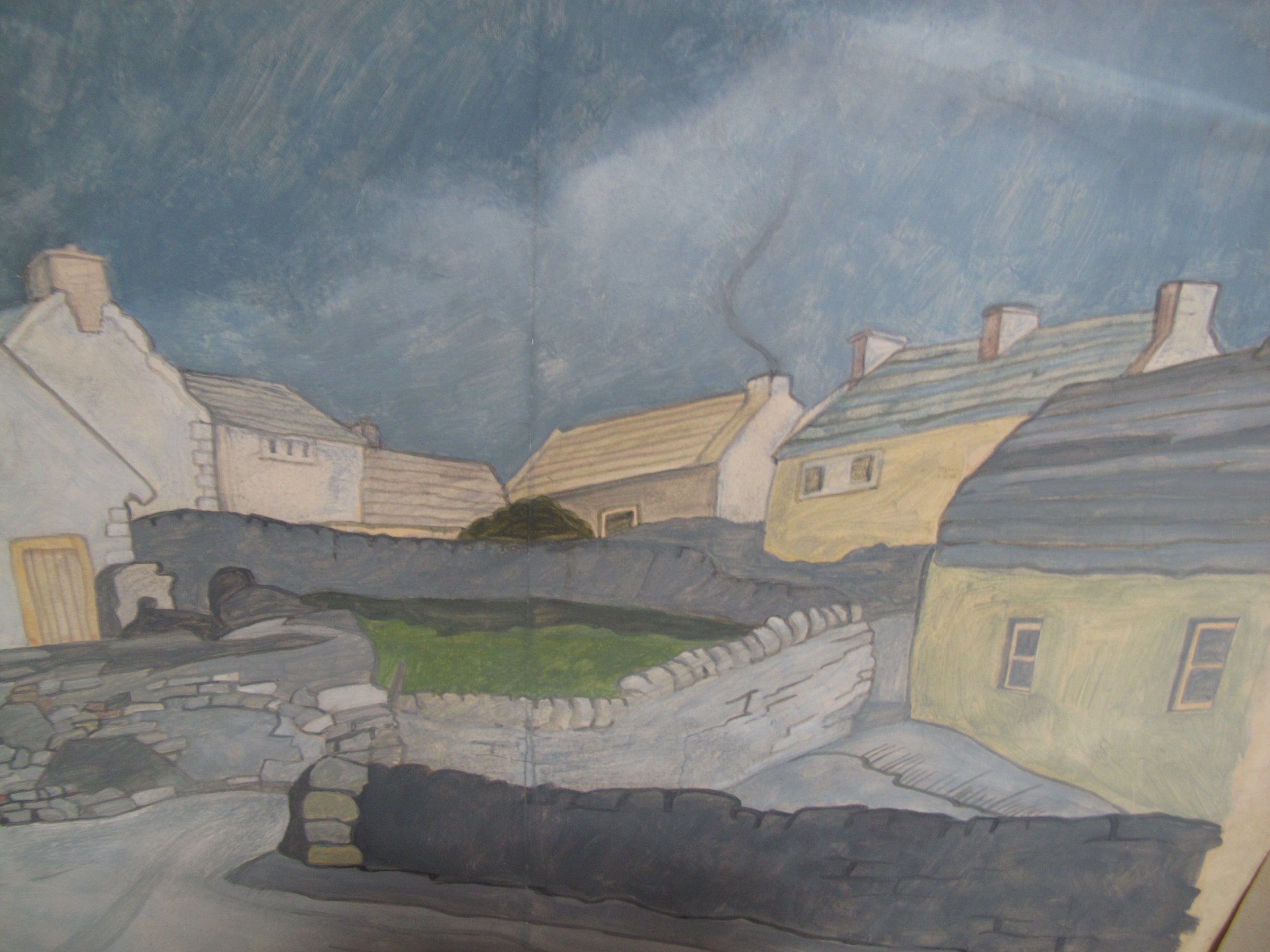 •HARRY EPWORTH ALLEN (1894-1958)Irish Cottages, gouache, signed lower left,35 x 51cms. - Image 4 of 4