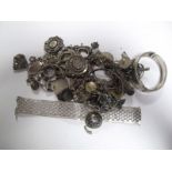 A Mixed Lot of Hallmarked Silver, "925" and Other Jewellery, (broken/damages).