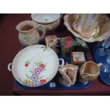 Arthur Woods Wall Jug, Decoro comport. "Ye Olde Inne" tea service, Falcon character jugs, etc:-