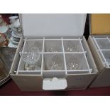 A Set of Six Baccarat Crystal "Massena" Pattern Large Wine Glasses, in box.