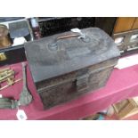 L. M. S. Tin Carry Box by Hildred of Grimsby, bearing "W. H. Thompson Staveley L. M. S" cartouche to