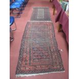 A Middle Eastern Tasseled Rug, circa 1920's with star motifs to cream to cream ground, 152 x