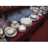 Japanese Mori China Dinnerware, of approximately thirty nine pieces with gilt floral decoration,