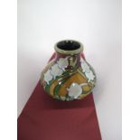 A Moorcroft Pottery Vase, decorated in the Fleurs Deco design by Vicky Lovatt, shape 32/2, impressed