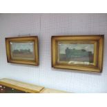 Two Early/ Mid XX Century Oils on Boards. Both depicting pre-grouping locomotives. A Great Central