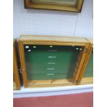 Purpose Built Wooden Wall Mounted Toy or Similar Glass Fronted Display Cabinet Complete with