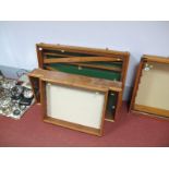 Three Purpose Built Wooden Wall Mounted Toy or Similar Glass Fronted Display Cabinet Complete with