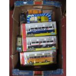 Three Compact Model Volvo Buses, including PTT Livery, plus five other diecast models by Solido