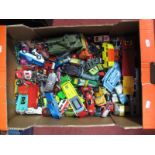 A Quantity of Diecast Model Vehicles by Dinky, Corgi and Matchbox Among Others. All playworn.