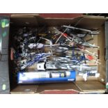 A Quantity of Diecast and Plastic Police Helicopters and Motorcycles by a Number of Different