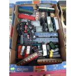 A Quantity of "OO" Gauge Goods Wagons, carriages, lineside buildings and accessories, primarily