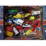 A Quantity of Diecast Model Vehicles. Mainly Corgi, Matchbox Superkings. All playworn.