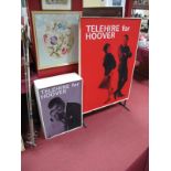 A Circa 1970's Advertising Light Box "Telehire for Hoover", 117 x 85cms, raised on iron supports,