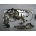 Charm Bracelets, lady's wristwatch, brooches, bangles etc.