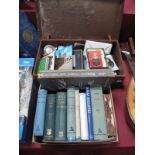 1960's Postcards, playing cards in a leather case, together with books, Aviation Aircraft Engines,
