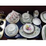 Abbeydale Bone China Floral Cups and Saucers, Portmeirion, Minton Belbrachen, Minton Haddon Hall,