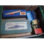 Seven Boxed and Loose Hornby Dublo Lineside Accessories. D1 Through Station, D1 Island Platform,