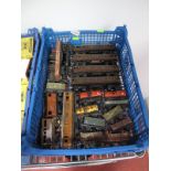 Twenty-Three Pre and Post War Trix "OO" Gauge Goods Wagons and LMS Carriages. Including Shell and