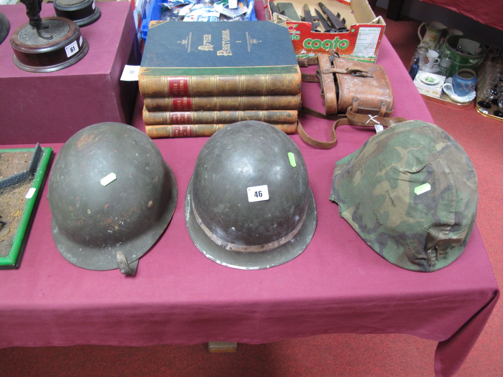 Three U. S. Army Style WWII and Post War Helmets.