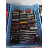 Thirty Hornby Dublo Goods Wagons. Including bogie bolsters, well wagons, brake vans, tankers and