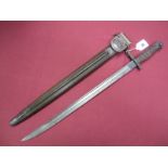 American P17 WWI Bayonet, by Remington. Fullered 43cms blade, complete with scabbard and belt
