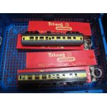 Four Boxed Tri-ang "OO" Gauge Western Region Mainline Coaches. R. 329 2nd brake coach (2), R. 330