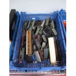 Approximately Twenty Five "OO" Trix Model Railway Wagons and Coaches, all playworn. All post war.
