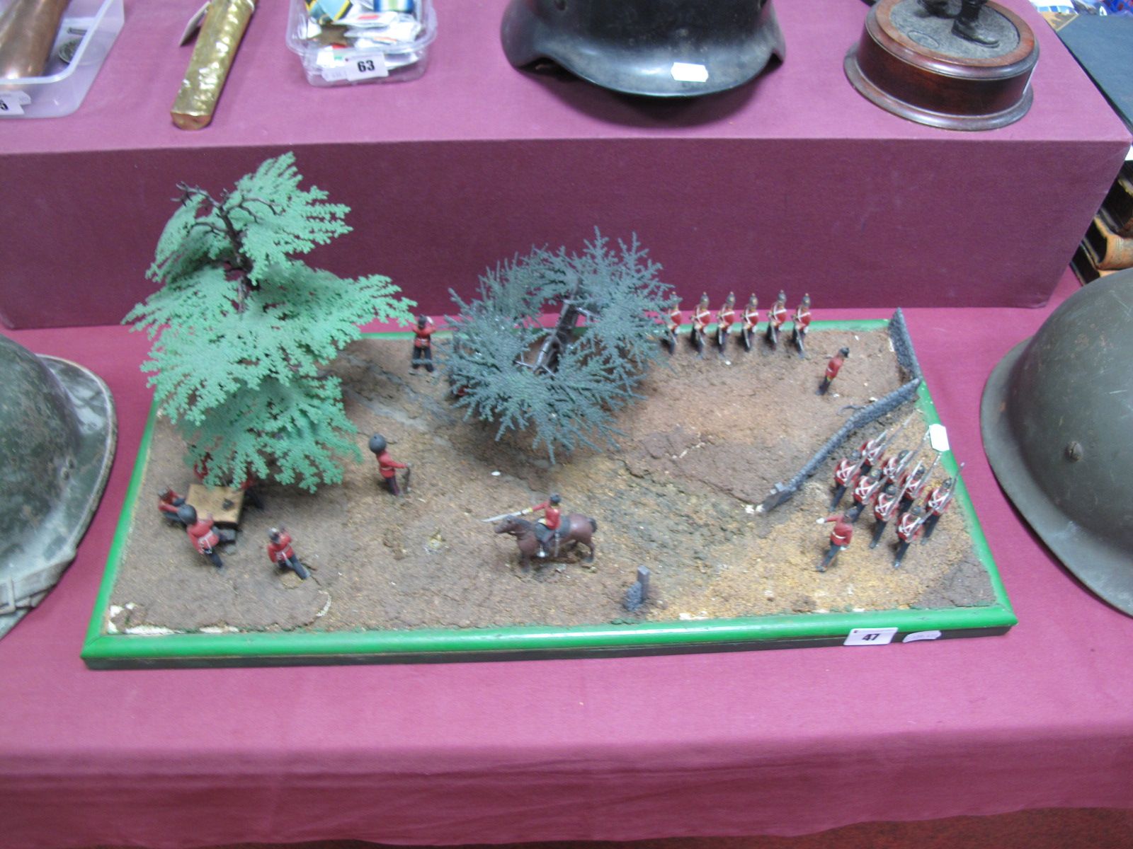 A Military Modeler's Diorama, using mainly Britains soldiers of the line. Approximately twenty