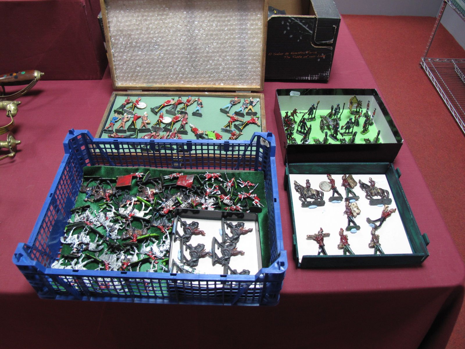 A Quantity of XX Century Lead Flat Military Figures and Cannons. Many depicting XVIII styles.