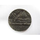 1915 Lusitania Medal, British Version, portraying the lost moments of the Lusitania before she