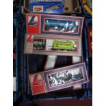 Five Boxed Lima "OO" Gauge Goods Wagons, and L305698 Breakdown Crane with match truck, No.305602