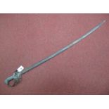 A British George IV 1822 Pattern Infantry Officers Sword, fish skin grip with wire, knuckle guard