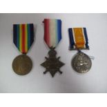 A WWI Medal Trio, to 50396 Gnr H.J. Tilbury, Royal Artillery - War Medal, Victory Medal and 1914-