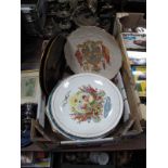 A Wedgwood Commemorative Plate of Edward VII, together with other Coronation plates:- One Box