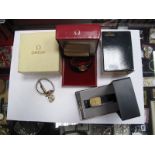 Slava 9ct Gold Ladies Wristwatch on Plated Strap, Omega lady's wristwatch with certificate and