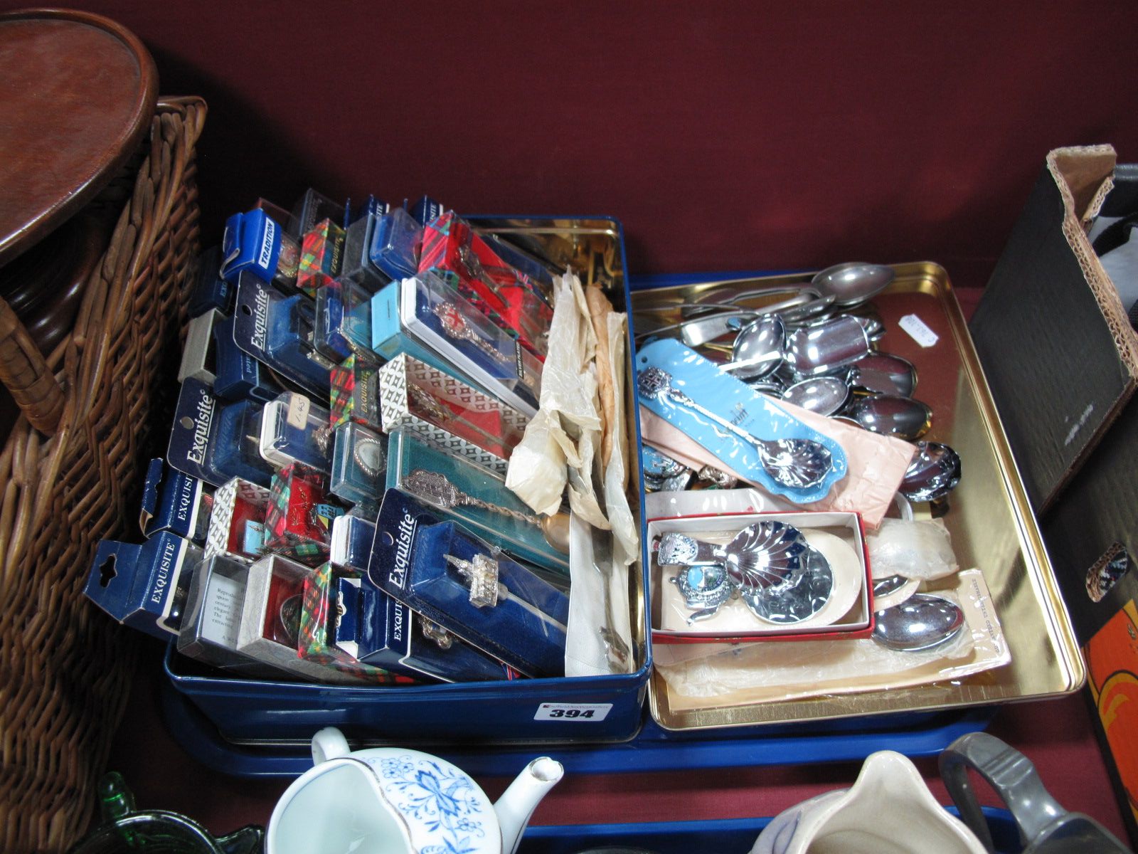 A Collection of Assorted Souvenir Teaspoons, boxed and loose, caddy spoons etc :- One Tray