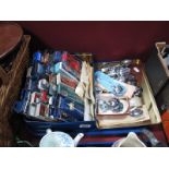 A Collection of Assorted Souvenir Teaspoons, boxed and loose, caddy spoons etc :- One Tray