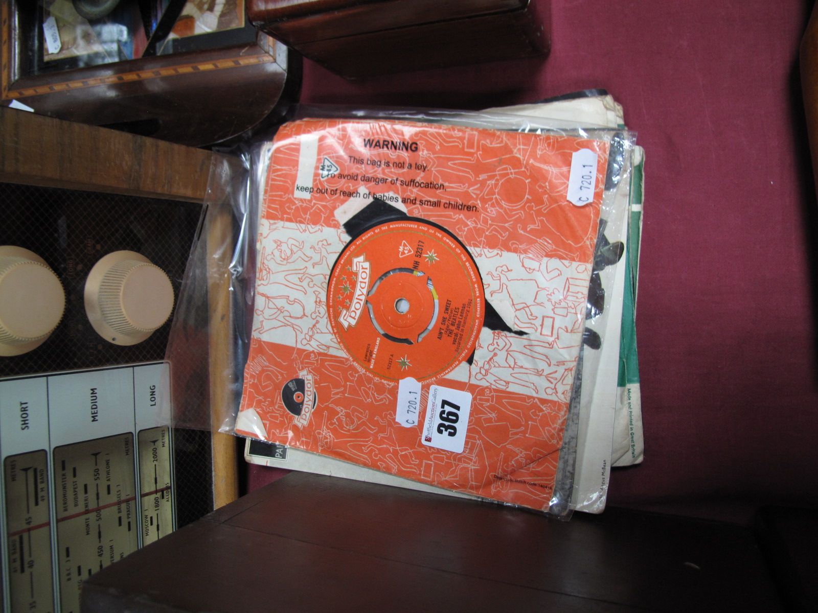 The Beatles "Ain't She Sweet", 1964 on orange Polydor label, and original company sleeve, "Twist