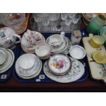 Abbeydale Bone China Floral Cups and Saucers, Portmeirion, Minton Belbrachen, Minton Haddon Hall,