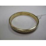 9ct Gold Bangle, with floral engraving, stamped "375".