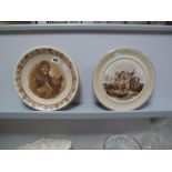 Two Winton Grimwades Collectors Plates, both depicting war scenes with printed signature.