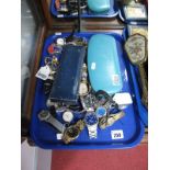 A Mixed Lot of Assorted Wristwatches, diamanté necklace etc :- One Tray