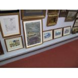 After Terry Gorman, Four Graphite Signed Colour Prints; "Chapel Walk", "Fitzalan Square", "L. M.