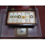 A Late XIX to Early XX Century Collection of Natural History Microscope Slides, housed in wooden
