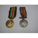 A WWI Medal Pair to 25166 Pte G. Robertshaw, Yorkshire Light Infantry, made up of War Medal and