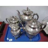 A Late XIX Century James Dixon and Sons of Sheffield Electroplated Four Piece Tea Service, of